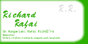 richard rafai business card